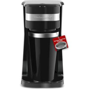 imageElite Gourmet EC008 Classic Stovetop Coffee Percolator Glass Clear Brew Progress Knob CoolTouch Handle Cordless Serve 8Cup Stainless SteelBlack