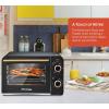 imageElite Gourmet Americana ETO1200B Vintage Diner 50s Retro Countertop Toaster Oven 1300W Bake Broil Toast with Temperature Control ampamp Adjustable 60Minute Timer Fits 9 Pizza 4 SliceBlack