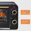 imageElite Gourmet Americana ETO1200B Vintage Diner 50s Retro Countertop Toaster Oven 1300W Bake Broil Toast with Temperature Control ampamp Adjustable 60Minute Timer Fits 9 Pizza 4 SliceBlack