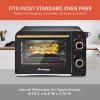 imageElite Gourmet Americana ETO1200B Vintage Diner 50s Retro Countertop Toaster Oven 1300W Bake Broil Toast with Temperature Control ampamp Adjustable 60Minute Timer Fits 9 Pizza 4 SliceBlack