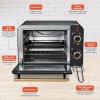 imageElite Gourmet Americana ETO1200B Vintage Diner 50s Retro Countertop Toaster Oven 1300W Bake Broil Toast with Temperature Control ampamp Adjustable 60Minute Timer Fits 9 Pizza 4 SliceBlack