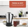 imageElite Gourmet EC812 Electric 12Cup Coffee Percolator with Keep Warm Clear Brew Progress Knob CoolTouch Handle Cordless Serve Stainless Steel12Cup
