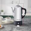 imageElite Gourmet EC812 Electric 12Cup Coffee Percolator with Keep Warm Clear Brew Progress Knob CoolTouch Handle Cordless Serve Stainless Steel6 Cup