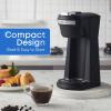 imageElite Gourmet EHC208RS Personal SingleServe Compact Capsule Coffee Maker Brewer Compatible with KCups and Grounds Reusable Filter 16 Ounce BlackBlack