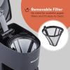 imageElite Gourmet EHC208RS Personal SingleServe Compact Capsule Coffee Maker Brewer Compatible with KCups and Grounds Reusable Filter 16 Ounce BlackBlack