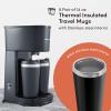 imageElite Gourmet EHC208RS Personal SingleServe Compact Capsule Coffee Maker Brewer Compatible with KCups and Grounds Reusable Filter 16 Ounce BlackBlack