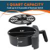 imageElite Gourmet EAF3218 Personal 11Qt Compact Space Saving Electric Hot Air Fryer OilLess Healthy Cooker Timer ampamp Temperature Controls