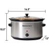 imageElite Gourmet MST900V Electric Ceramic XL Jumbo Slow Cooker Adjustable Temp Entrees Sauces Stews ampamp Dips Dishwasher Safe Glass Lid ampamp Crock 85 Quart Stainless SteelAnalog