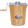 imageElite Gourmet EIM506 Old Fashioned 6 Quart Vintage Wood Bucket Electric Maker Machine Appalachian Bonus Classic DieCast Hand Crank Uses Rock Salt Churns Ice Cream in Minutes Pine