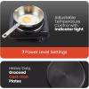imageElite Gourmet ESB301BF Countertop Single Cast Iron Burner 1000 Watts Electric Hot Plate Temperature Controls Power Indicator Lights Easy to Clean BlackSingle