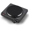 imageElite Gourmet ESB301BF Countertop Single Cast Iron Burner 1000 Watts Electric Hot Plate Temperature Controls Power Indicator Lights Easy to Clean BlackSingle