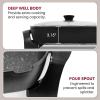 imageElite Gourmet 12quot x 12quot x 3 Ceralast Ceramic Nonstick PFAS Free Dishwasher Safe Electric Skillet Xtra Deep Dish Rapid Heat 1200W Black105Qt