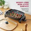 imageElite Gourmet 12quot x 12quot x 3 Ceralast Ceramic Nonstick PFAS Free Dishwasher Safe Electric Skillet Xtra Deep Dish Rapid Heat 1200W Black105Qt