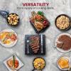 imageElite Gourmet 12quot x 12quot x 3 Ceralast Ceramic Nonstick PFAS Free Dishwasher Safe Electric Skillet Xtra Deep Dish Rapid Heat 1200W Black105Qt