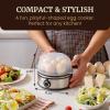 imageElite Gourmet EGC855SS Easy Egg Cooker 7Egg Capacity Soft Medium HardBoiled Omelets Poached Eggs Plays Melody when Done Auto ShutOff Measuring Cup Stainless Steel
