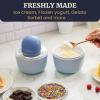 imageAmericana by Elite Pint Perfect EIM1205DB Ice Cream Maker 2 x 1 Pint Capacity Dual Freezing Mugs Frozen Yogurt Sorbet Gelato Recipes PeriwinklePeriwinkle