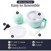 imageAmericana by Elite Pint Perfect EIM1205DB Ice Cream Maker 2 x 1 Pint Capacity Dual Freezing Mugs Frozen Yogurt Sorbet Gelato Recipes PeriwinkleSpearmint
