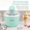 imageAmericana by Elite Pint Perfect EIM1205DB Ice Cream Maker 2 x 1 Pint Capacity Dual Freezing Mugs Frozen Yogurt Sorbet Gelato Recipes PeriwinkleSpearmint