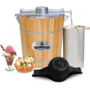 imageAmericana by Elite Pint Perfect EIM1205DB Ice Cream Maker 2 x 1 Pint Capacity Dual Freezing Mugs Frozen Yogurt Sorbet Gelato Recipes PeriwinklePine