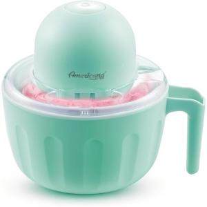 imageAmericana by Elite Pint Perfect EIM1205DB Ice Cream Maker 2 x 1 Pint Capacity Dual Freezing Mugs Frozen Yogurt Sorbet Gelato Recipes PeriwinkleSpearmint