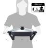 imageElite Gourmet 12quot x 12quot x 3 Ceralast Ceramic Nonstick PFAS Free Dishwasher Safe Electric Skillet Xtra Deep Dish Rapid Heat 1200W Black6Qt