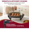 imageElite Gourmet 12quot x 12quot x 3 Ceralast Ceramic Nonstick PFAS Free Dishwasher Safe Electric Skillet Xtra Deep Dish Rapid Heat 1200W Black6Qt