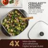 imageElite Gourmet 12quot x 12quot x 3 Ceralast Ceramic Nonstick PFAS Free Dishwasher Safe Electric Skillet Xtra Deep Dish Rapid Heat 1200W Black75Qt