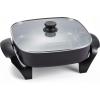 imageElite Gourmet 12quot x 12quot x 3 Ceralast Ceramic Nonstick PFAS Free Dishwasher Safe Electric Skillet Xtra Deep Dish Rapid Heat 1200W Black75Qt