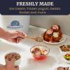 imageElite Gourmet 4Qt Electric Ice Cream Maker EIM350 Delicious Homemade Ice Cream Gelato Sorbet Frozen Yogurt 4Qt Aluminum Freezing Cannister Durable Plastic Ice Bucket Powerful 50W Periwinkle4 Quart