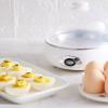 imageElite Gourmet EGC1215M Easy Egg Cooker Stainlesssteel Heating Plate TwoTiered 14Egg Capacity Soft Medium HardBoiled Auto ShutOff Omelets Poached Eggs Measuring Cup Piercing Pin MintClassic White