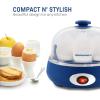 imageElite Gourmet EGC1215M Easy Egg Cooker Stainlesssteel Heating Plate TwoTiered 14Egg Capacity Soft Medium HardBoiled Auto ShutOff Omelets Poached Eggs Measuring Cup Piercing Pin MintBlue