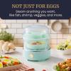 imageElite Gourmet EGC1215M Easy Egg Cooker Stainlesssteel Heating Plate TwoTiered 14Egg Capacity Soft Medium HardBoiled Auto ShutOff Omelets Poached Eggs Measuring Cup Piercing Pin MintMint
