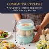imageElite Gourmet EGC1215M Easy Egg Cooker Stainlesssteel Heating Plate TwoTiered 14Egg Capacity Soft Medium HardBoiled Auto ShutOff Omelets Poached Eggs Measuring Cup Piercing Pin MintMint