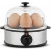 imageElite Gourmet EGC1215M Easy Egg Cooker Stainlesssteel Heating Plate TwoTiered 14Egg Capacity Soft Medium HardBoiled Auto ShutOff Omelets Poached Eggs Measuring Cup Piercing Pin MintStainless Steel