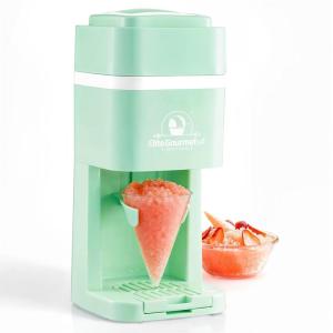 imageElite Gourmet Snow Cone ampamp Shaved Ice Maker ESI2215P Refreshing Slushies Margaritas Boba Drinks Snow Cone ampamp Holder and Ice Mold Use Cubed ampamp Bagged Ice Stainless Steel Shaving Blade PeriwinkleMint