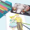 imageKALOUR 180 Colored Pencil for Artists  Rich Pigment Soft Core  OilBased  Ideal for Coloring Drawing Sketching Shading Blending  Vibrant ColorTin CaseMulticolor