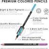imageKALOUR 180 Colored Pencil for Artists  Rich Pigment Soft Core  OilBased  Ideal for Coloring Drawing Sketching Shading Blending  Vibrant ColorTin CaseRed