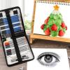 imageKALOUR Sketching Coloring Art Set  38 Pieces Drawing Kit with Sketch PencilsWatercolor PencilsCharcoalBrushEraser Portable Zippered Travel Case  Art Supplies for Artists Beginners Adults Kids