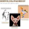 imageKalour 9x12 Premium Sketch Book  3 Color Paper  Spiral Bound  2 Pack  120 Sheets  Acid Free Drawing Paper  Colored Pencil Charcoal for Sketching  Sketch Pad for Artists Adults Kids