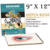 imageKalour 9x12 Premium Sketch Book  3 Color Paper  Spiral Bound  2 Pack  120 Sheets  Acid Free Drawing Paper  Colored Pencil Charcoal for Sketching  Sketch Pad for Artists Adults Kids
