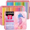 imageKALOUR Macaron Pastel Colored PencilsSet of 50 ColorsArtists Soft CoreIdeal for Drawing Sketching ShadingColoring Pencils for Adults Kids Beginners