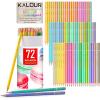 imageKALOUR Macaron Pastel Colored PencilsSet of 72 ColorsArtists Soft CoreIdeal for Drawing Sketching ShadingColoring Pencils for Adults Kids Beginners