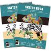 imageKalour 9x12 Premium Sketch Book  3 Color Paper  Spiral Bound  2 Pack  120 Sheets  Acid Free Drawing Paper  Colored Pencil Charcoal for Sketching  Sketch Pad for Artists Adults Kids