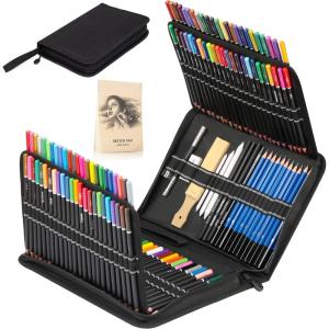 imageKALOUR 144 Pack Drawing Sketching Coloring SetInclude 120 Professional Soft Core Colored PencilsSketch ampamp Charcoal PencilsSketchbookArt Drawing Supplies for Artists Adults Beginner