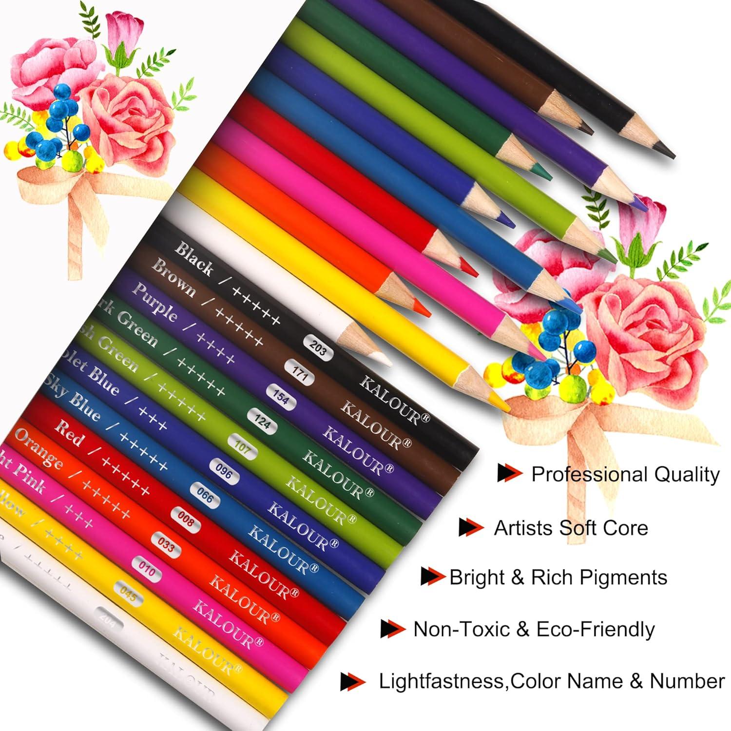 imageKALOUR Premium Colored Pencils Bulk12 Assorted Vibrant Colors240 Count TotalSchool Classroom Supplies For Kids TeachersPresharpened Artists Colored Pencils for Adult Coloring Book