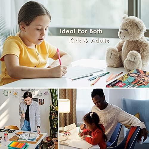 imageKALOUR Professional Colored PencilsSet of 120 ColorsArtists Soft Core with Vibrant ColorIdeal for Drawing Sketching ShadingColoring Pencils for Adults Artists Beginners1 Count Pack of 240