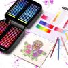 imageKALOUR 132 Colored Pencils Setwith Adult Coloring Book and Sketch BookArtists Colorless BlenderZipper Travel CaseSoft CoreIdeal for Drawing Sketching ShadingArt Supplies for Beginners Kids