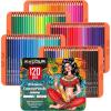 imageKALOUR Professional Colored PencilsSet of 120 ColorsArtists Soft Core with Vibrant ColorIdeal for Drawing Sketching ShadingColoring Pencils for Adults Artists Beginners120 Count Pack of 1