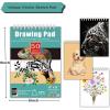 image:imageKALOUR 50 Pack Drawing Set Sketch Kit ProArt Sketching Supplies with 3Color SketchbookInclude GraphiteCharcoal Pastel and Mechanical PencilIdeal for Artist Adults Beginner Kids