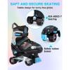 imageAdjustable Kids Roller Skates for Girls Boys with Light Up Wheels Skates for Kids Ages 612 Toddler 35 Youth and Women Beginners Indoor and OutdoorBlack